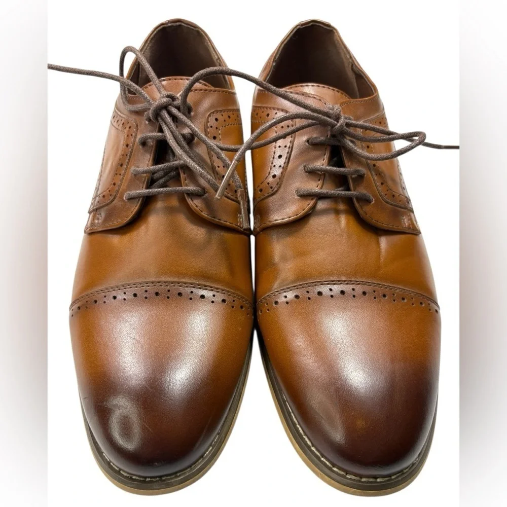 Stacy Adam’s Classic Cognac Dickinson Cap Toe Oxford Dress Shoes